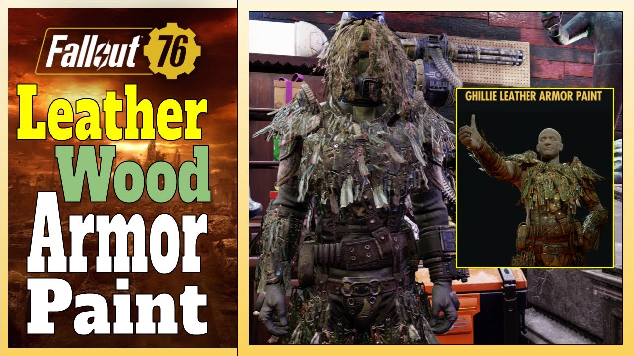 Fallout 76 Limited Rewards Ghillie Light, Heavy and Sturdy Leather Armor Paint! (Season 1 Rank