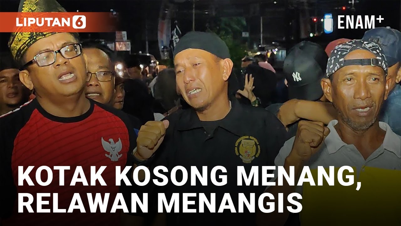 Kotak Kosong Menang Telak, Relawan Sujud Syukur | Liputan6