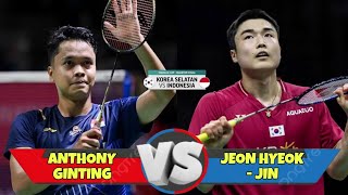 Anthony Sinisuka Ginting vs Jeon Hyeok Jin - Badminton THOMAS CUP 2024 - INA vs KOR | QF