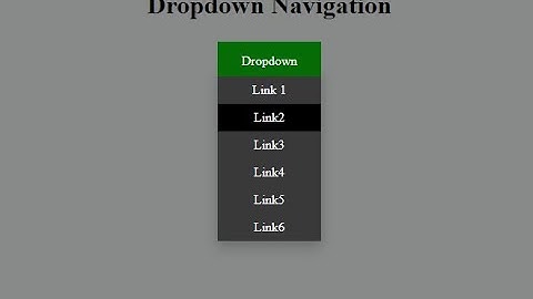 Dropdown Navigation Button using HTML/CSS only