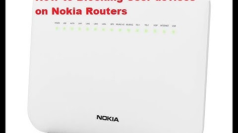 how to block connected device in the nokia router wifi