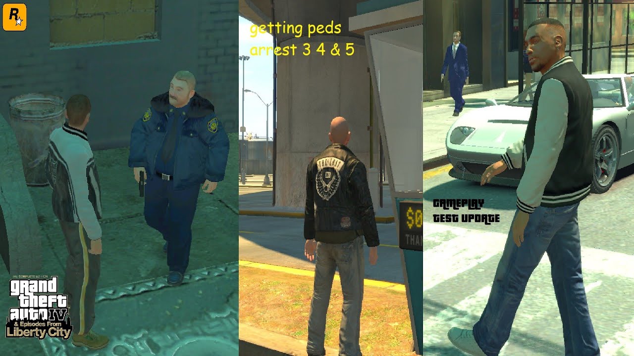 GTA 4 TCE GAMEPLAY Updates p20 getting peds arrest 4 [HD] YouTube