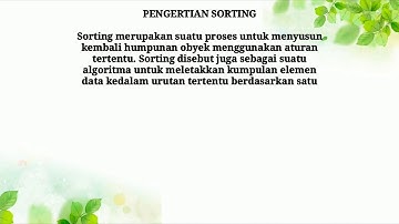 Penjelasan dan pengertian Merge sort.