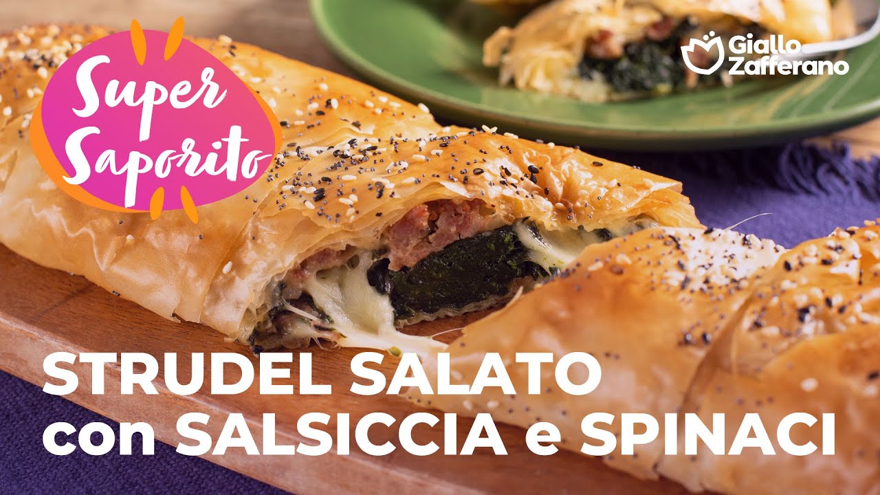 Phyllo Dough Strudel with Sausage and Spinach