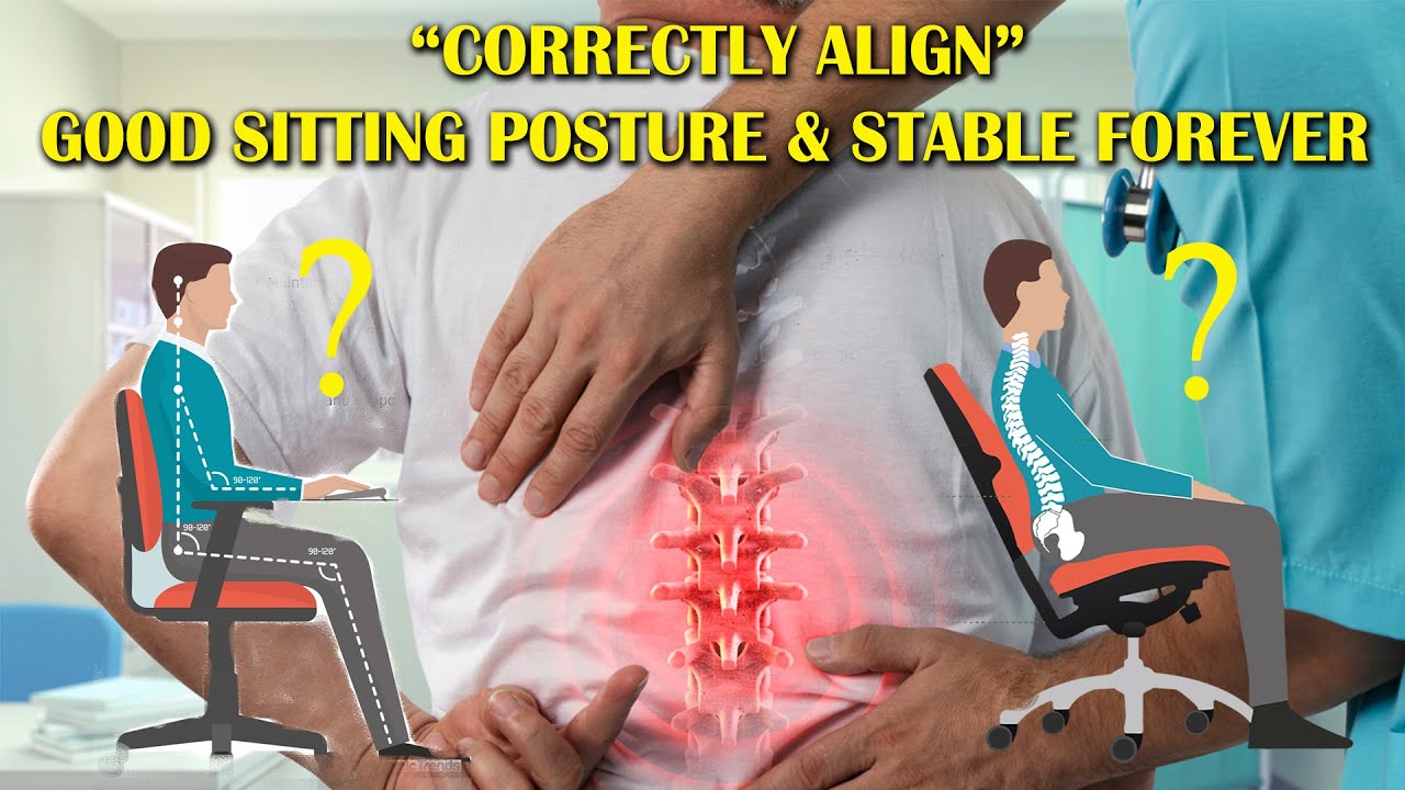 Correctly Align Body To Get A Good Sitting Posture And Stability Forever Ending All Pain