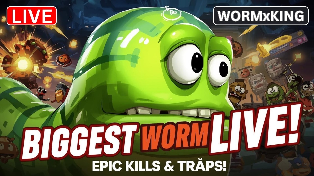 🔴 Worms Zone.io LIVE NOW 🐍 Growing BIGGEST Worm to #1 Leaderboard! Epic Traps & Kills 🔥 Live #6