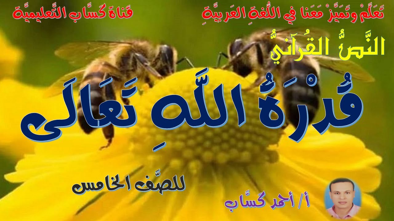 النص القرآني قُدرة الله تعالى/ للصف الخامس/أ/أحمد كَسَّاب