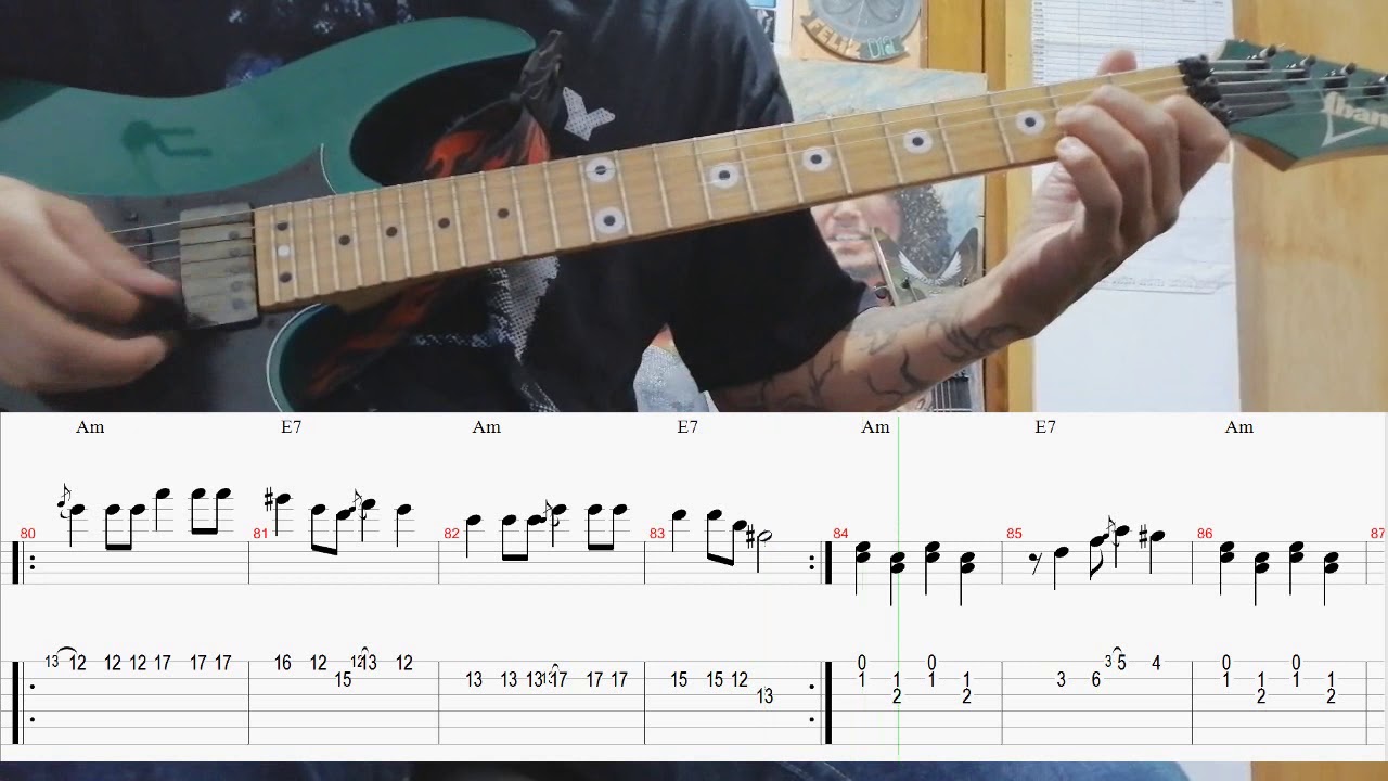 GUITARRA COMO TOCAR: el ventarron - tutorial + partitura tablatura