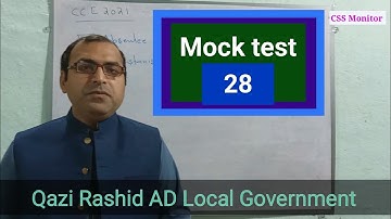 mock test 28 | Fifty mock tests Town officer | municipal officer | CSS Monitor | Spsc | PCS | FPSC
