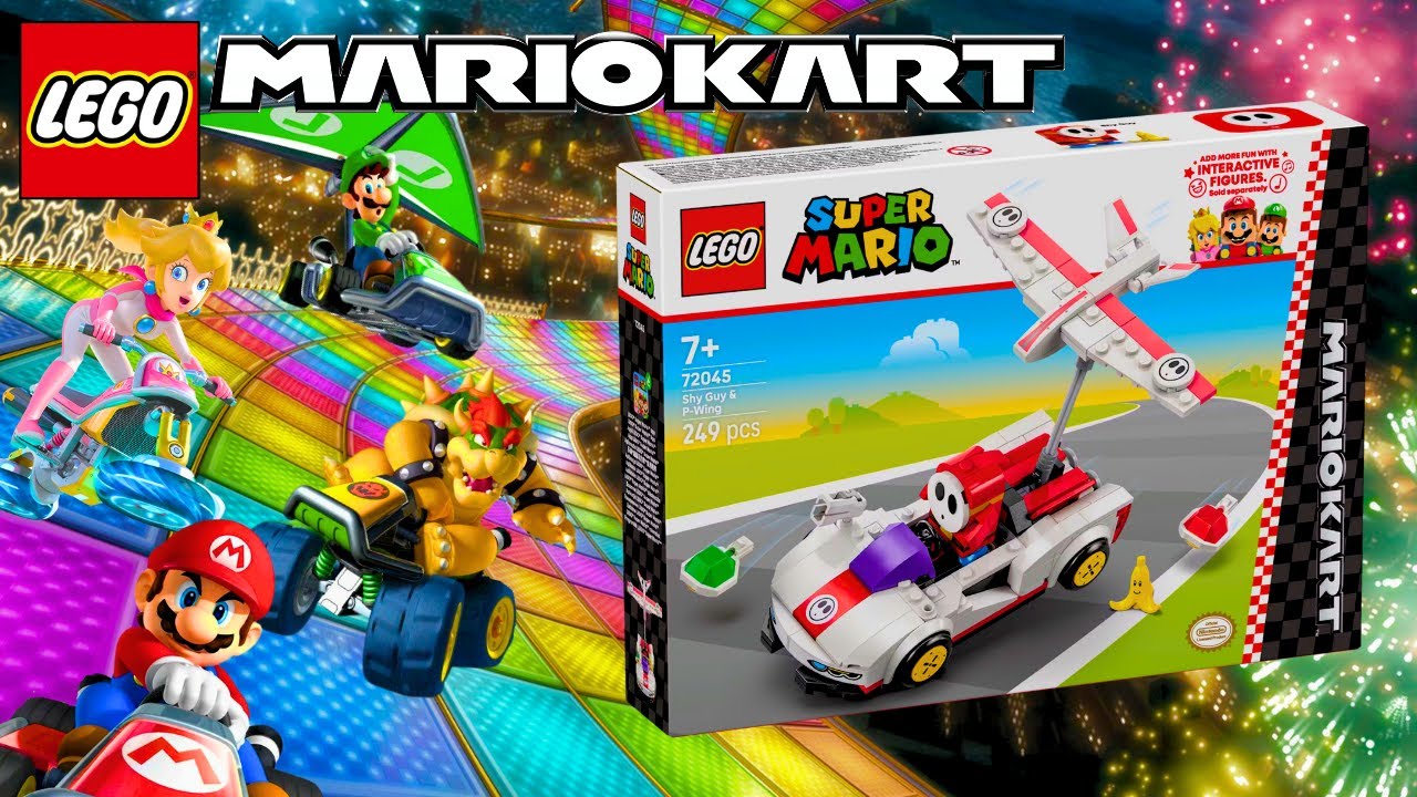 LEGO MARIO KART 72045 SHY GUY & P WING - YouTube