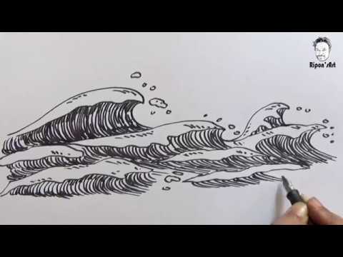 How to draw waves easy