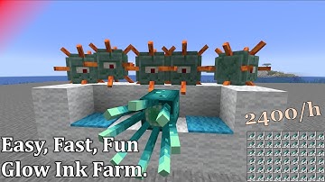Glow Ink Farm - Easy, Fast and Fun. | Minecraft Java 1.17