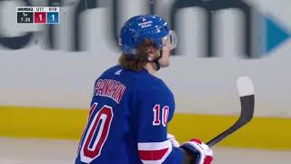 Artemi Panarin scores vs Senators (9 apr 2022)