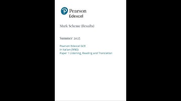 2025 Pearson EDEXCEL A Level Italian Mark Scheme Paper 1 9in0 01 Listening Reading And TranslATIon