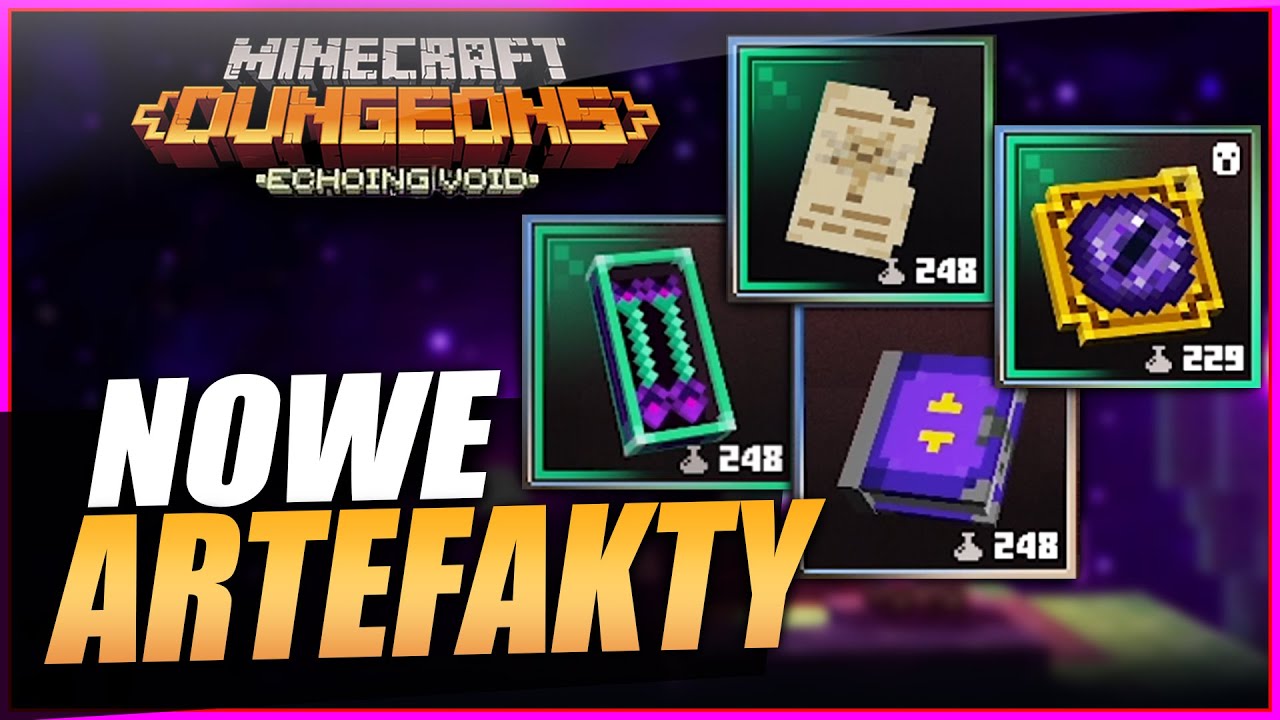 ARTEFAKTY z ECHOING VOID DLC | Minecraft Dungeons Echoing Void - YouTube