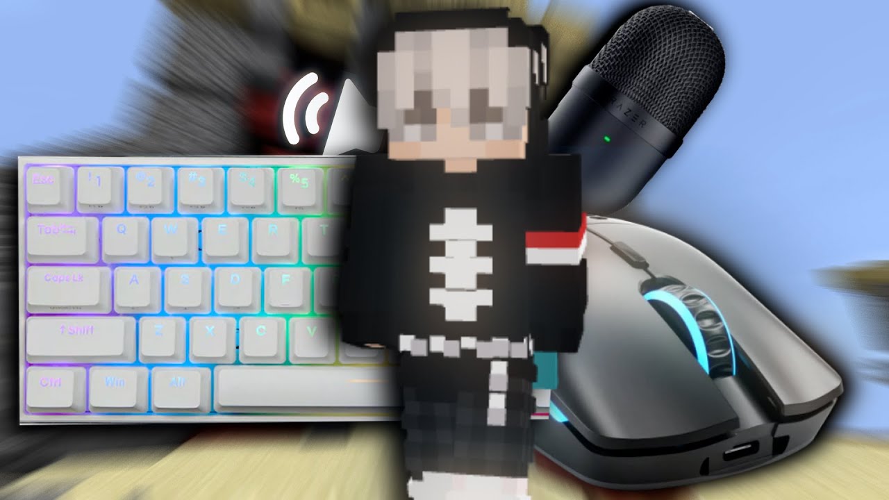 (Handcam) 1500FPS Keyboard+Mouse Sounds ASMR l Hypixel Bedwars