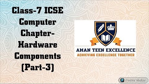 Class-7 ICSE Computer Chapter-Hardware Components [Part-3]// Aman Teen Excellence