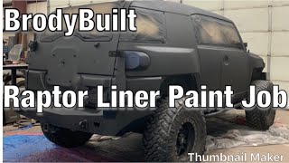 Toyota FJ Bed Liner Paint Job (Raptor Liner)