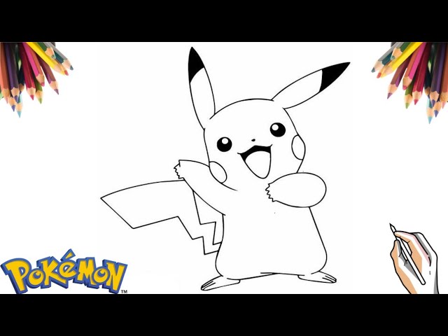 Como Desenhar o Pikachu (Tutorial)  Pikachu coloring page, Pokemon  coloring pages, Pokemon coloring