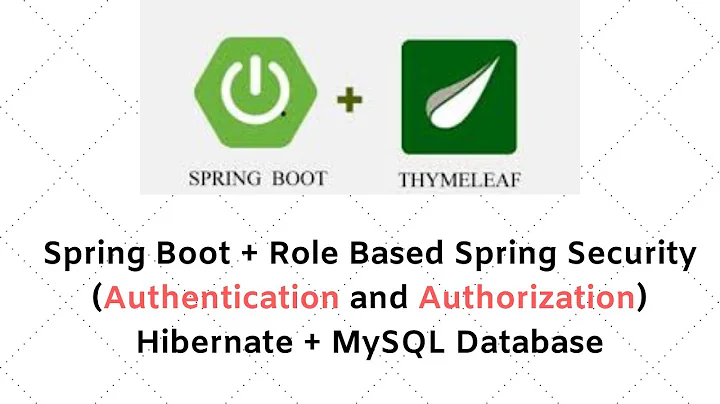 Spring Boot + Role Based Spring Security (Authentication and Authorization) + Hibernate + MySQL