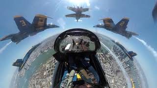 Blue Angels fly over New York City