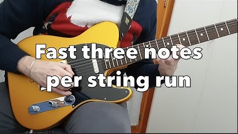 How to play fast: three notes per string run lesson (w/Marco, LickSharing )