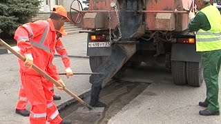 Технология ямочного ремонта видео Ямочный ремонт дорог