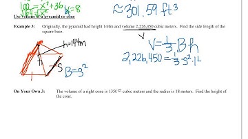 12 5 Volume of Pyramids and Cones