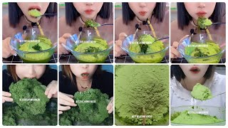 Asmr Heavy Matcha Ice Eating Matcha Ice Mukbang Matcha Bunny मटक बरफ खओ Matcha Paste