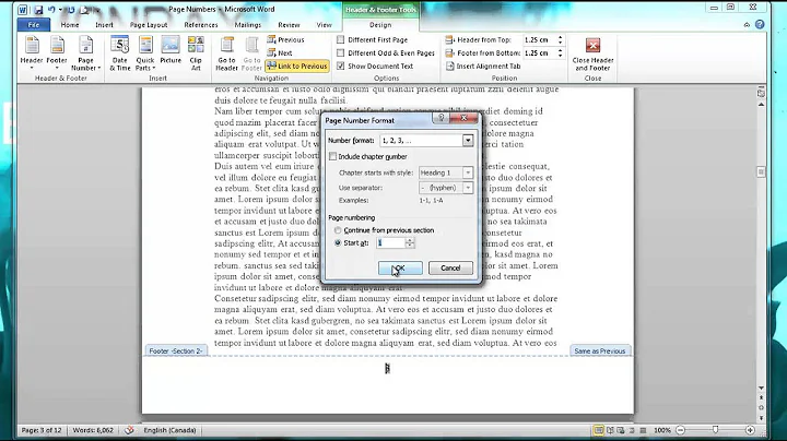 Page Numbers Starting at a Specific Page in Word 2010 - DayDayNews