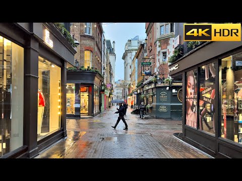 How Londoners Prepare The City For A Busy Day ☔️ A Rainy Morning Walk [4k Hdr]