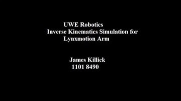 Inverse Kinematic Simulation for the Lynxmotion Arm