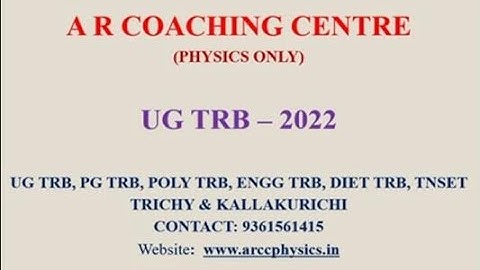 UG TRB-2022|Physics|Unit-6 : Quantum Mechanics and Relativity - Video-1