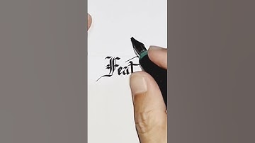 how to write Feature in calligraphy #handwriting #calligraphyart #shortvideo #feature