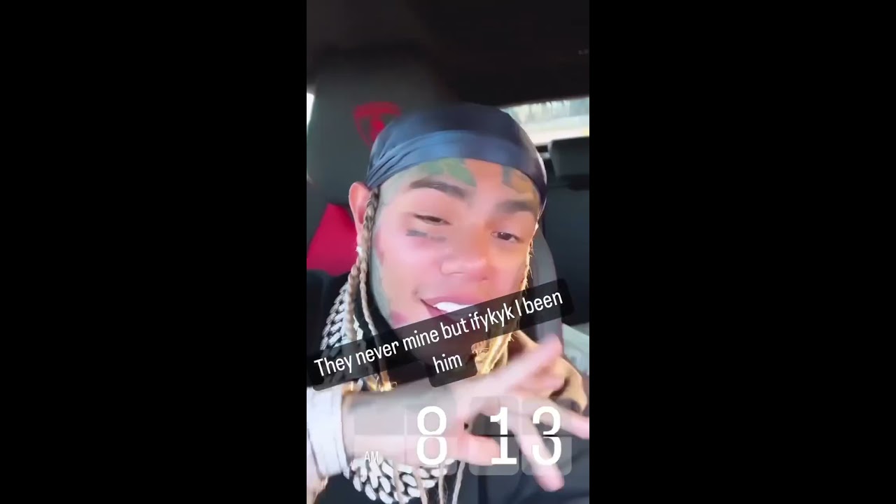 6ix9ine Shows His Stacks Of Cash Inside Lamborghini Aventador 