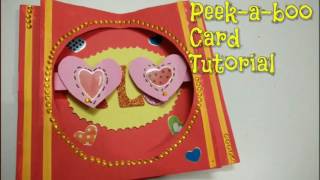 DIY Peek a boo Card Tutorial for Valentine's day | How To | Craftlas