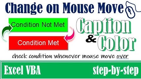 Change color and caption of command button when mouse move over