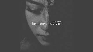 I Don't Wanna Cry Anymore