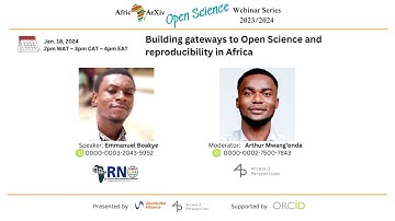 The African Reproducibility Network (AREN) – Building gateways to Open Science in Africa