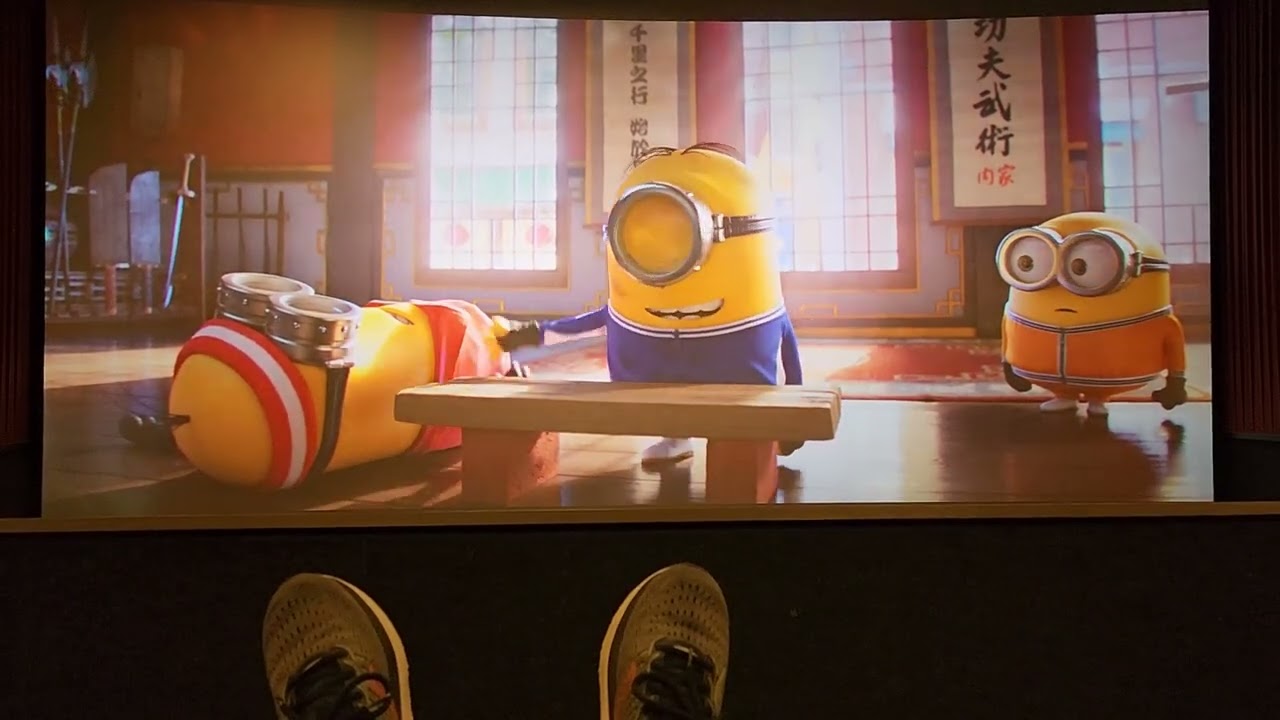 Minions The Rise of Gru Trailer Kevin Karate Breaking Wooden Board