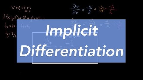 Implicit Differentiation with Multivariable Functions