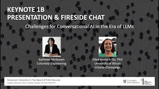 Keynote 1B: Challenges for Conversational AI (Generative AI, Free Speech, & Public Discourse)