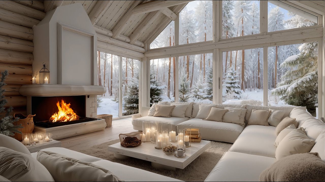 Soft Winter Piano | Deep Calm for Focus & Mental Reset with Fireplace ...