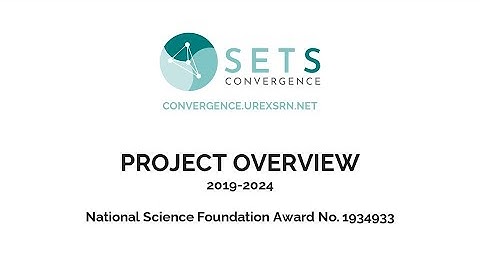 SETS Resilience Convergence Project Project Overview