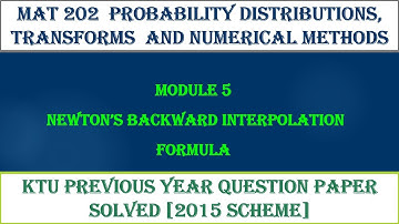 KTU S4 MATHS |MODULE 5 |PREVIOUS YEAR QUESTION PAPER SOLUTIONS| PART 3