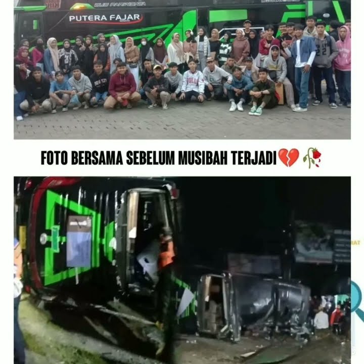 video kecelakaan bus trans putera fajar ciater subang
