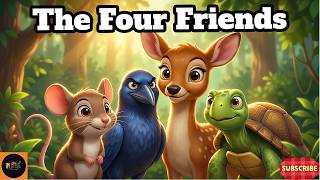 The Four Friends | Panchatantra Moral Story | Mouse, Crow, Deer & Tortoise | English #TalesOldNNew