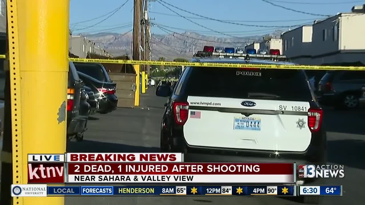 2 dead, 1 injured in shooting near Sahara & Valley View - YouTube