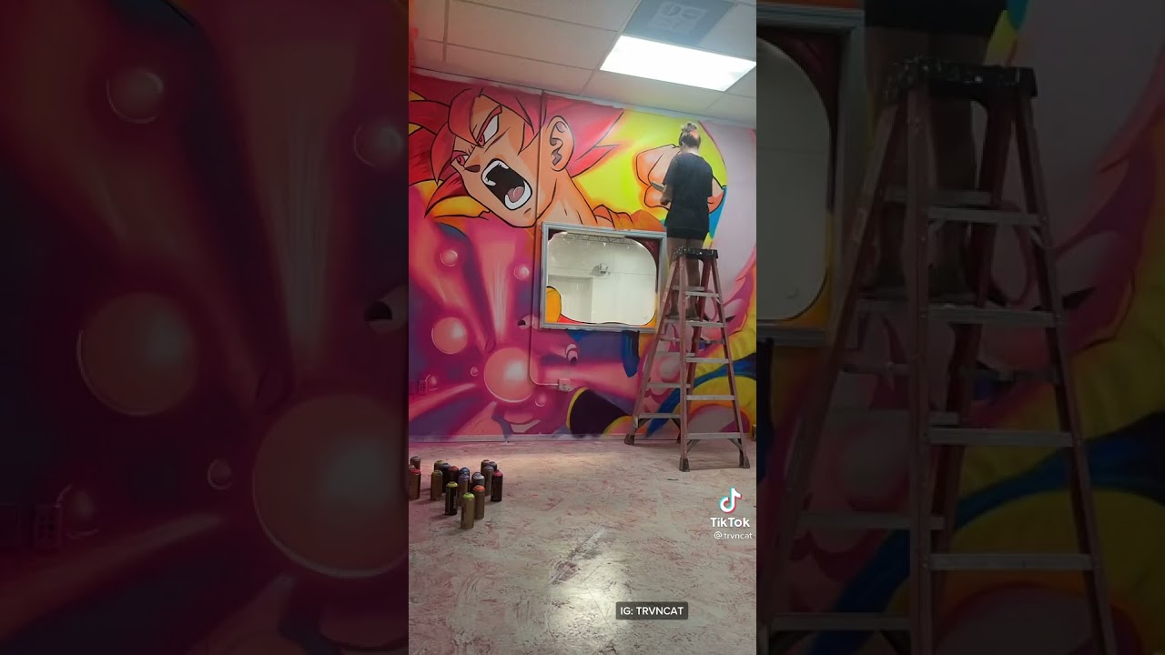 TikTok Art - Dragonball Z mural