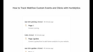 How to Track Webflow Custom Events and Clicks with Humblytics